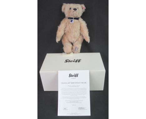 Modern Steiff 'Diana 50th Birthday' teddy bear, limited edition, no. 353/1961 pieces, 30cm high.  In original box with certif