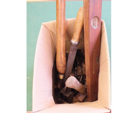 A box of various old tools