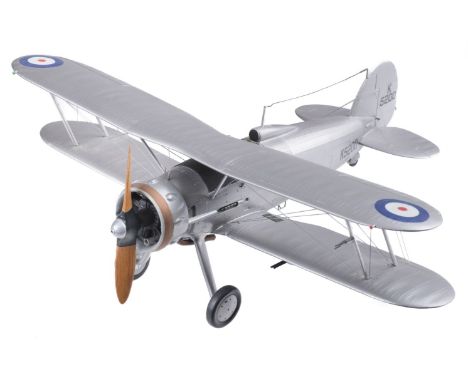 * Royal Air Force. Prototype Gloster Gladiator G.37 K 5200, 1:24 hand built model aircraft by Peter Long, finely detailed wit