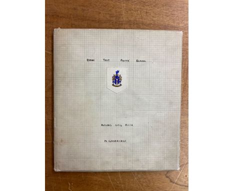 * Flying Log Book. A log book kept by Flight Test Officer M.G. Goodridge, who on 25 February 1954 was killed on a test flight