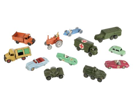 * Dinky Toys. A collection of 44 post-war die-cast metal toy vehicles, c. 1950s, comprising 21 domestic &amp; saloon vehicles