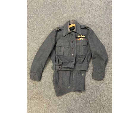 * Aircrew Blouse. A WWII RAF aircrew blouse, tailors label for Corby, Palmer, Stewart (date illegable), Size No 18, blue clot