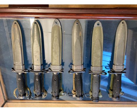 * Fighting Knife. A collection of six American M4 fighting knife/bayonets, all with black composite grip, comprising K-M4, US