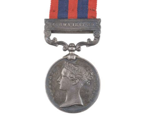 * India General Service 1854-95, 1 clasp, Burma 1887-89 (Major S.H.P. Graves Burma Mily Police), engraved in running script, 