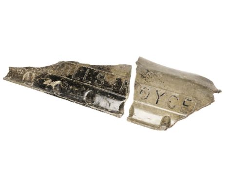 * Battle of Britain. The engine rocker cover from Spitfire P9316 once flown by Geoffrey Wellum, 92 Squadron, the cover now in