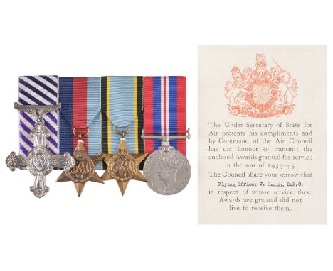 * A Hurricane Pilot’s immediate D.F.C. group of four attributed to Flight Lieutenant Victor Smith, Nos. 3 and 198 Squadrons, 