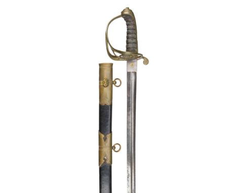 * Sword. A Victorian 1845 pattern infantry officer's sword, the 79.5 cm slightly curved steel blade by Landon, Morland &amp; 