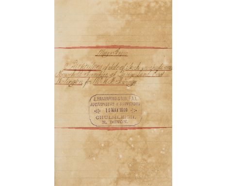 Devon Auction Catalogue.- J. Hannaford &amp; Son (auctioneers of Chulmleigh) Particulars of Sale of Stock-in-Trade and Househ
