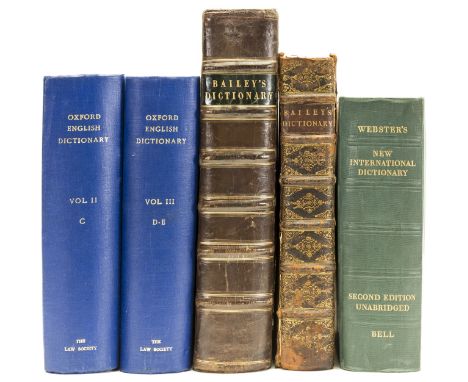 Dictionaries.- Bailey (Nathan) Dictionarium Britannicum: Or a More Compleat Universal Etymological English Dictionary, second