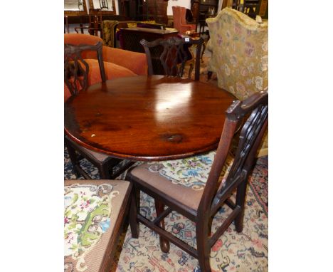 A 19TH.C.MAHOGANY TILT TOP TRIPOD TABLE.   APPROX 88cms DIAMETER.