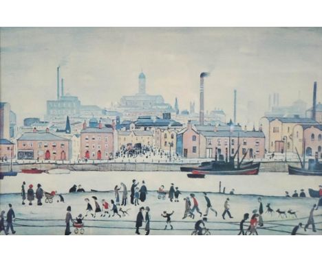 A framed Lowry print, 35cm x 53cm