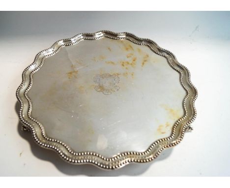 Mercers Company Interest; A late Victorian silver salver, by R & S Garrard & Co (James Garrard), London 1897, of circular sha