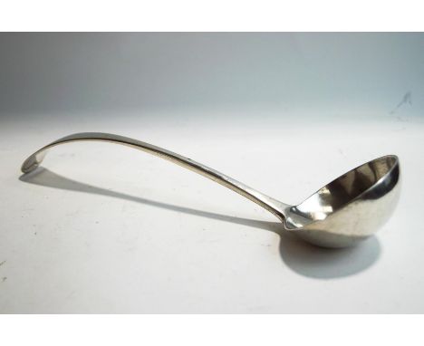 A silver Old English pattern soup ladle, by George Jackson and David Fullerton, London 1897, crested, 32.5 cm long, 324g (10.