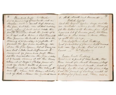 Cookery.- Seymour (Annie, of Cadlington Hall, near Horndean, Hampshire) [Collection of recipes], manuscript, 55pp. including 