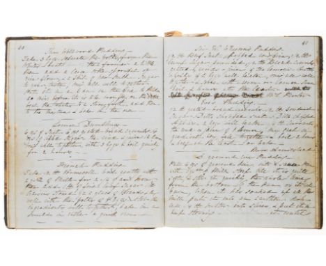 Cookery.- Remington (Mary, of Aynsome Manor, Cartmel, Cumbria) [Collection of recipes], manuscript, c. 110pp. excluding blank