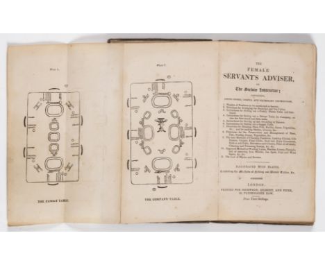 Servants.- The Female Servant's Adviser; or, the Service Instructor, 2 wood-engraved plates on 1 folding sheet, a few instanc