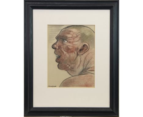 * PETER HOWSON OBE (SCOTTISH b 1958), TAM pastel on paper, signed 30cm x 22cm Mounted, framed and under glass