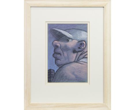 * PETER HOWSON OBE (SCOTTISH b 1958), GOVAN HARDMAN pastel on paper, signed 32cm x 22cm Mounted, framed and under glass