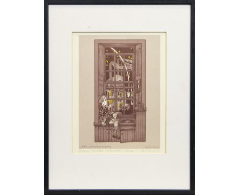 * ALASDAIR GRAY (SCOTTISH 1934 - 2019), THE STAR silkscreen print, signed, dated 13-12-2005 and numbered 1/125 in pencil 31cm