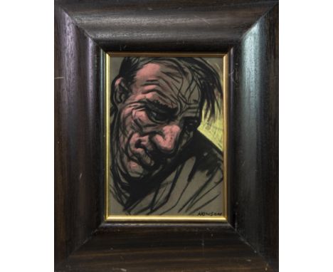 * PETER HOWSON OBE (SCOTTISH b 1958), STUDY OF A MAN pastel on paper, signed 27cm x 20cm Framed and under glass