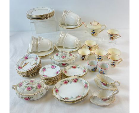 A collection of Children's/dolls vintage tea ware together with a quantity of Royal Doulton Vogue tea ware in 'Classique' pat