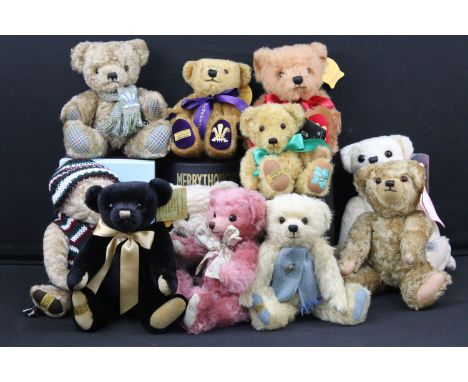 Merrythought - 11 Boxed / bagged Merrythought teddy bears to include The London 2012 Olympic Games Commemorative Teddy Bear, 