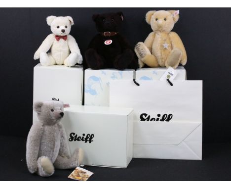 Steiff - Four boxed ltd edn Steiff teddy bears to include No. 662447 Danbury Mint Exclusive The Perfekt Bear (With ltd edn CO