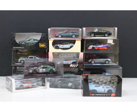 15 Boxed / cased diecast models, mainly Aston Martin models, includes Spark, Vitesse, Brumm, Starter, Best, IXO etc featuring