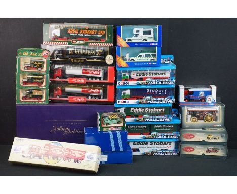 23 Boxed Corgi diecast models to include 3 x Vintage Glory of Steam, Queen Elizabeth II Golden Jubilee set, 5 x Super Haulers