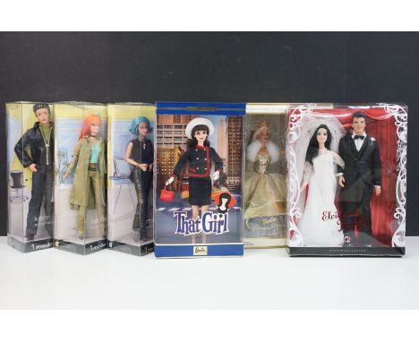 Barbie - Six boxed ltd edn Mattel Barbie Collector / Collectibles Fashion Dolls to include L9632 Pink Label Elvis And Priscil