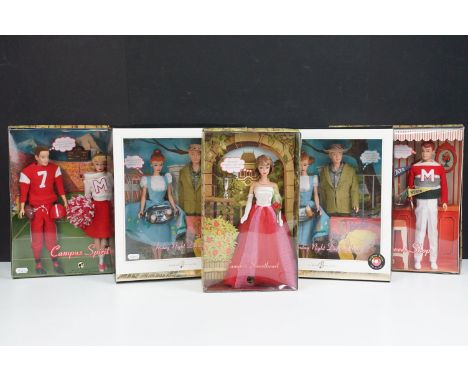 Barbie - Five boxed ltd edn Mattel Barbie Collector Fashion Doll sets to include L9650 Campus Sweet Shop, L9649 Campus Spirit