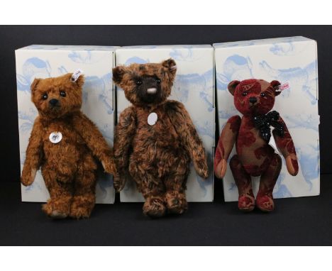 Steiff - Three boxed ltd edn Steiff teddy bears to include No. 403040 Teddy Bear Replica 1906 (With ltd edn COA No. 942/1906)