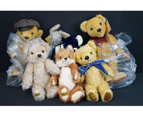 Merrythought - Seven bagged and unbagged Merrythought teddy bears to include T10FBC Cheeky Velvet Touch (With ltd edn COA No.