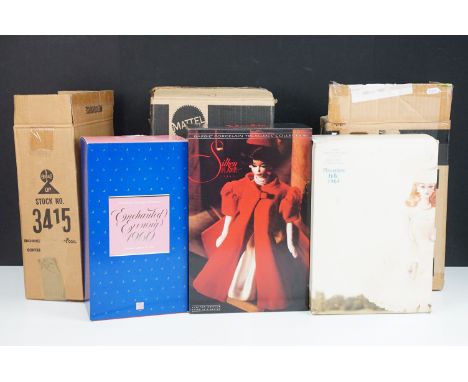 Barbie - Three boxed ltd edn Mattel Barbie Fashion Dolls to include 1249 Silken Flame Porcelain Treasures Collection 1962 Bar