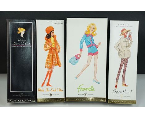 Barbie - Four boxed ltd edn Mattel Barbie Collector Fashion Dolls to include 3 x Gold Label examples featuring J9587 Made For