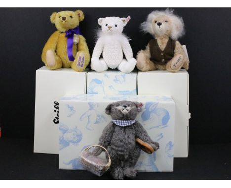 Steiff - Four boxed ltd edn Steiff teddy bears to include No. 673924 Oktoberfest Pretzel Seller (With ltd edn COA No. 461/100