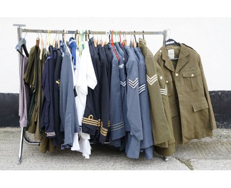 Fancy Dress / Costumes - Around 45 various outfits in various sizes mainly military uniforms, jackets and trousers to include