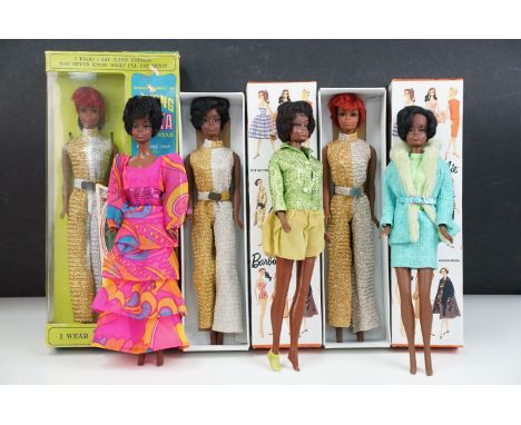 Collection of boxed and unboxed Mattel Diahann Carroll As Julia Fashion Dolls to include boxed 1128 Talking Julia with red ha