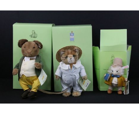 Steiff - Three boxed ltd edn Beatrix Potter Steiff teddy bears to include No. 662393 Samuel Whiskers (With ltd edn COA No. 18