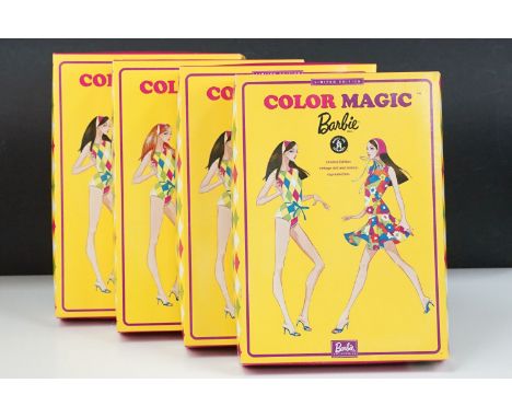 Barbie - Four boxed ltd edn Mattel Barbie Collectibles Color Magic Fashion Dolls to include 3 x B3437 with different hair col