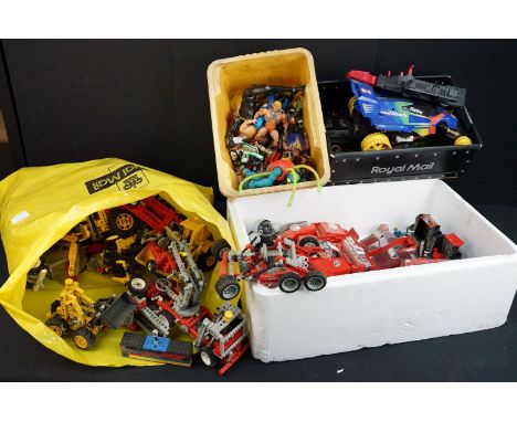 Collection of various mixed toys from the 80's onwards to include action figures including Masters Of The Universe MOTU, LJN 