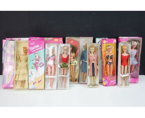 Barbie - 13 Boxed and unboxed 1960's onwards Mattel Barbie and related fashion dolls to include Barbie doll with blonde hair 