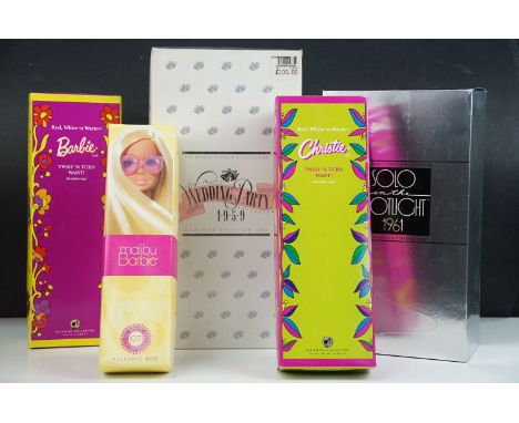 Barbie - Five boxed ltd edn Mattel Barbie Fashion Dolls to include 7613 The Barbie Porcelain Collection Solo In The Spotlight