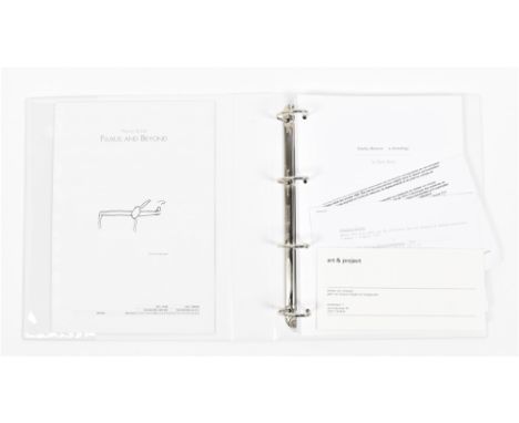 Amsterdam, Tuja Books, 2001. White plastic ringbinder, 31.5 x 27.5 cm, in white matching slipcase. Contains ca. 100 loose she