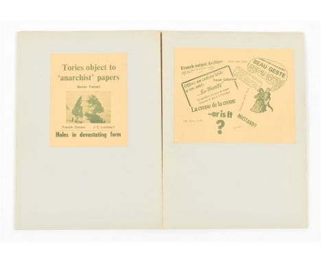 Cullompton, Beau Geste Press, 1975. Softcover, 29 x 21 cm, approx. 100 pp. with several tipped-in items. Edition of 550. Part