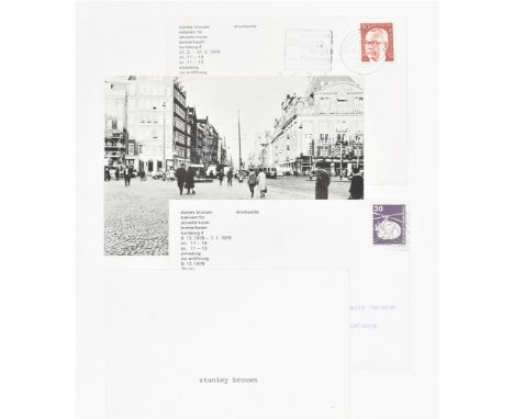 (1) Konrad Fischer, Dusseldorf, 1970. Light spotting. Mailed to Frans Haks. (2) Videogalerie Gerry Schum, Hannover, 1970. Ann