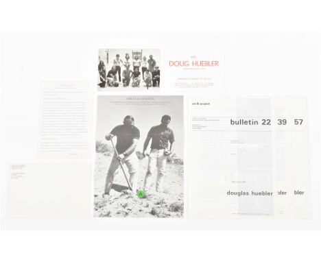 Three issues of the famous bulletins made by Huebler (out of 4). Published by Art &amp; Project in Amsterdam. Single folded s