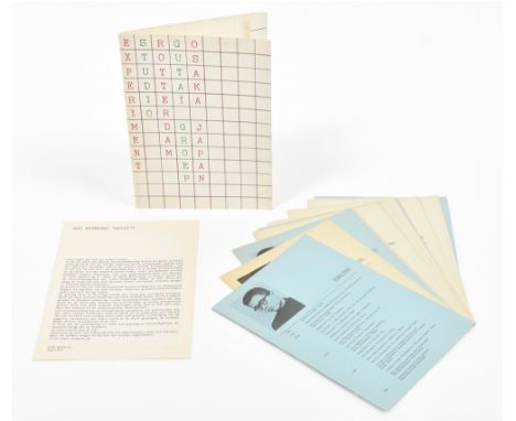 Rotterdam, Experiment Studio Rotterdam, 1967. Catalogue for a Gutai Group show, curated by Orez Gallery, with an introduction