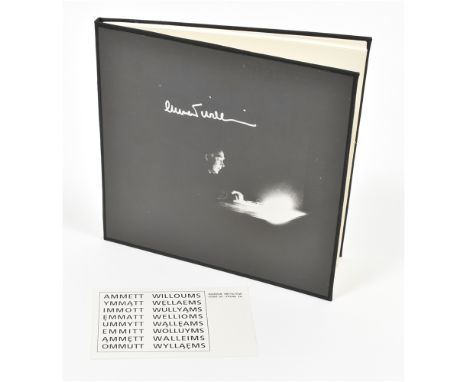 Lodz, Correspondance des Arts III, 1991. Hardcover, sewn bound, 24 x 24 cm, 22 pp. with embossed typography on hand pressed w