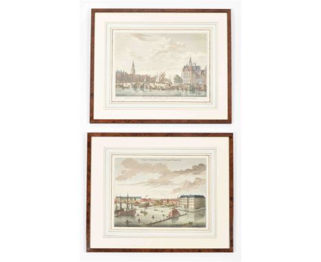 Handcol. engr. plan w. 2 coats of arms and legend. 24 x 26 cm, framed 42 x 45 cm (verso frame w. antiquarian certificate). Fr